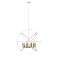 thumbnail image 3 of Z-Lite Cavallo 10 Light Pendant  in Hammered White + Olde Brass, 3 of 6