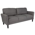 thumbnail image 1 of Bari Upholstered Sofa in Brown Leather, 1 of 5