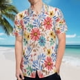thumbnail image 5 of High Quality Hawaiian Shirts for Men Short Sleeve Aloha Beach Shirt Floral Summer Casual Button Down Shirts Blouses GQSX96, 5 of 7