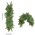 thumbnail image 3 of Christmas Mailbox Swag with Lights 36 in Pre-lit Artificial Christmas Box Swag Garland Artificial Pine Cone Red Berries Christmas Wreath for Mailbox Front Door Decorations (batteries not included), 3 of 8
