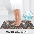 thumbnail image 6 of Bathroom Rugs Sets 3 Piece - Mushrooms Snails Butterflies Absorbent Non Slip Bath Mats, U-Shape Toilet Lid Cover, Contour Mat, Soft Washable Shower Mats Bath Rug Mat for Bathroom Tub Toilet, 6 of 7