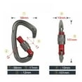 thumbnail image 4 of Shengshi Carabiner Clip D-Ring Locking Durable Strong and Light Large Carabiners Clip for Outdoor Camping Orange, 4 of 6