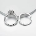 thumbnail image 5 of Eclet Jewels 1.8 Ct Round Brilliant Cut Diamond Ring - Silver 14K White Gold Over Rings - Halo and Eternity Diamond Rings for Couples - Gorgeous Bridal Set Rings - Engagement Wedding Diamond Rings, 5 of 10
