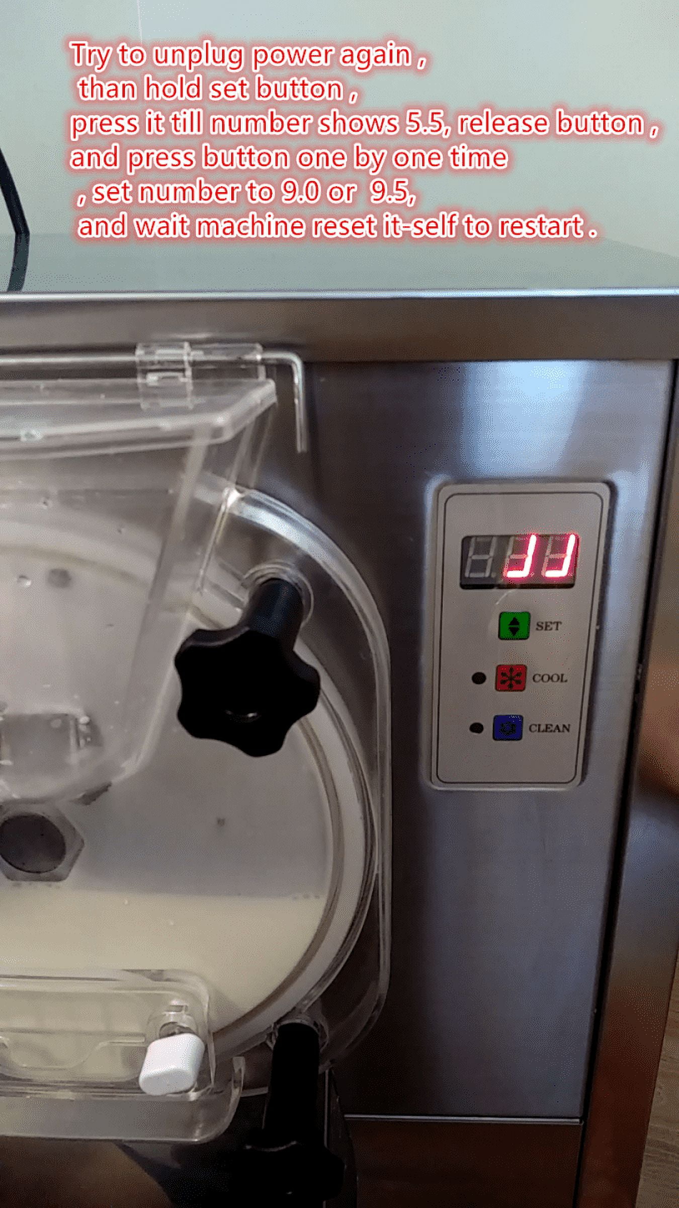 20 in. Commercial Countertop Ice Cream Batch Freezer Gelato Machine 64L/8h