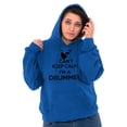thumbnail image 3 of Can't Keep Calm a Drummer Percussion Unisex Plus Fleece Graphic Hoodie Brisco Brands 4X, 3 of 5