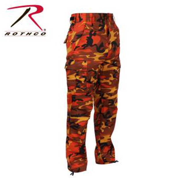 Rothco Color Camo Tactical BDU Pant - Savage Orange Camo, 2X-Large
