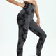 thumbnail image 2 of Gibobby Pantalones de yoga Pantalones de yoga de retracción abdominal de cintura alta sin costuras Tie Dye Pantalones de fitness deportivos ajustados al libre para mujer(Negro， L), 2 of 4