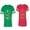 Men Green / Women Red, variant on King Queen Pentagon Gold Matching Couple Cotton Jerseys (Men Green / Women Black) (Men S / Women S)