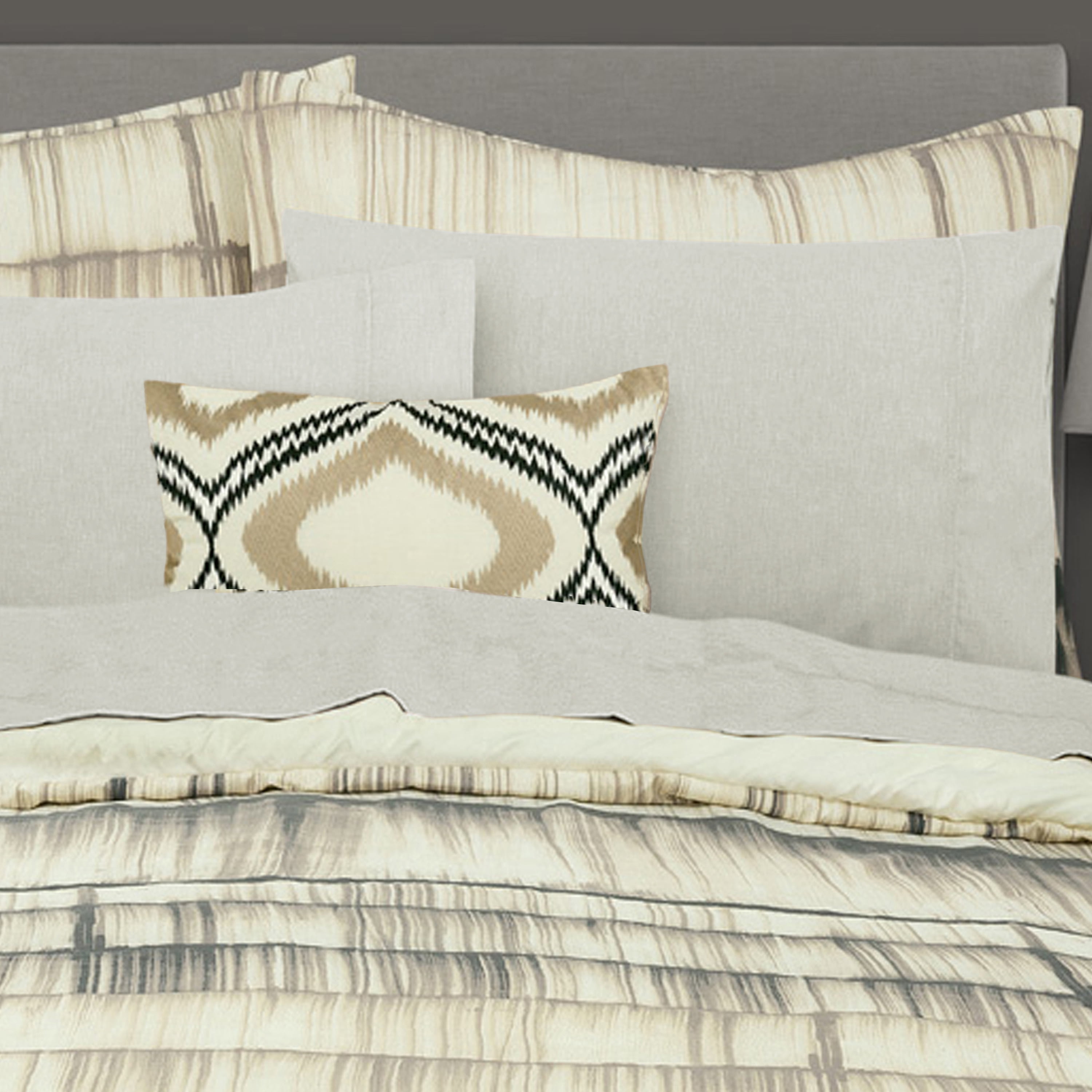 Nikki Chu Collection Embroidered Decorative Pillow