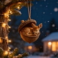 thumbnail image 4 of Adornos de animales del bosque con bellotas, adornos navideños con piñas y animales, adornos colgantes de criaturas del bosque en acrílico 2D para amantes de la naturaleza, 4 of 7