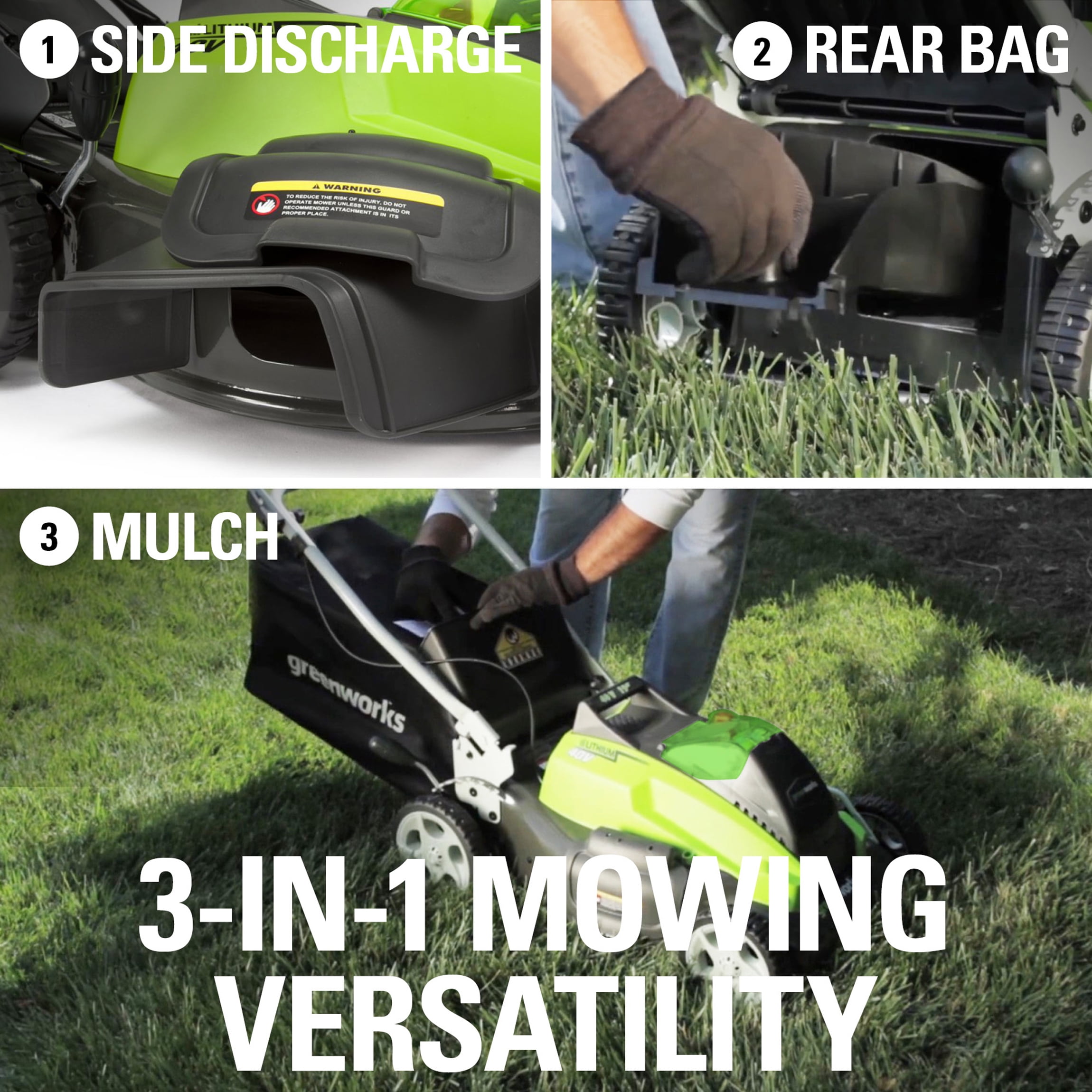 Greenworks 40V 20 in. Cordless Brushless Push Lawn Mower with 4.0 Ah Battery and Quick Charger, 2516302