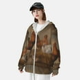 thumbnail image 3 of Balery Oil Painting Chicken And Duck Sudadera ligera de manga larga con capucha y protección solar UPF 50+ para hombre y mujer, ideal para pesca y running-3X-Large, 3 of 7