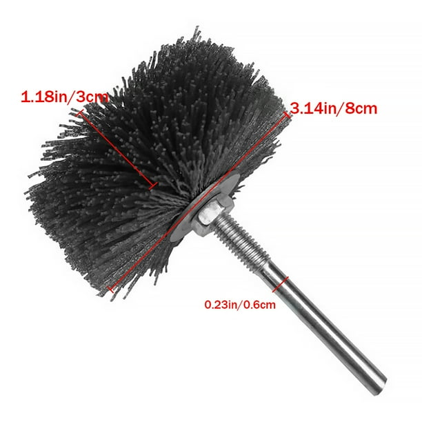 Abrasive wire brush outlet