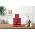 thumbnail image 5 of Dewall Maisons Premium Burgundy 8-Piece Cotton Towel Set - Soft, Durable, & Highly Absorbent - Includes 2 Bath Towels, 2 Hand Towels, 4 Washcloths - Ideal for Modern Bathrooms, 5 of 6