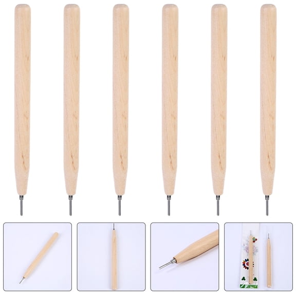 WEAVILUX Quilling Pen Stainless Steel 6Pcs 12.5x0.39In