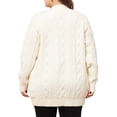 thumbnail image 4 of DARING DIVA Women's Plus Lightweight Long Sleeve Open Front Sweater 4X Apricot, 4 of 6