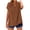 Brown-1, variant on Womens Linen Button Down Shirts Henley V Neck Short Sleeve Oversized Solid Tops Work Blouses Casual Dressy Tunics