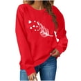 thumbnail image 7 of Ailaofu Women Valentine's Sweatshirt Love Heart Print Pullover Tops Loose Casual Cute Valentines Gift Long Sleeve Sweatshirt, 7 of 7
