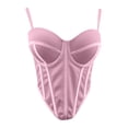 thumbnail image 2 of BLVB Women's Corset Tops Bustier Going out Party Spaghetti Strap Cami Shirts Vintage Tank Top, 2 of 7