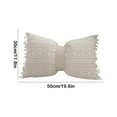thumbnail image 3 of karymi Cotton and Linen Pillow Floral Sofa Pillow Cushion Two-purpose Bow Pillow Lumbar Pillow 19.6x11.8 Inches Mother's Day Gift Room Decor, 3 of 6
