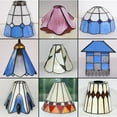thumbnail image 1 of Pequeña pantalla de cristal de colores, lámpara de mesa, candelabro, accesorios de lámpara de techo, carcasa de pantalla de soldadura manual, 1 of 5
