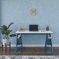 thumbnail image 3 of Ada Home Decor Furniture 3 Tier White Turquoise Dearborn Modern Desk, 3 of 7