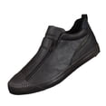thumbnail image 1 of Botas de hombre de suela gruesa, cálidas, forradas con vellón, informales, de caña media, combinables con todo y con cremallera, 1 of 1