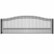 ALEKO Garden Galvanized Steel 18 feet Single Swing Driveway Gate Prague Style