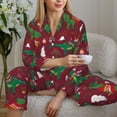 thumbnail image 6 of Pajamas for Women Sets, Dinosaur Christmas Lounge Sets Long Sleeve Button Down Night Shirts Sleepwear Pjs, 6 of 6