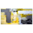thumbnail image 2 of Design Art Grey And Yellow Blur Abstract Abstract Canvas Art Print, 2 of 4