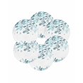 thumbnail image 7 of 15 Inch Round Placemats Set of 6, Teal Blue Leaves Non Slip Heat Insulation PP Table Mats, Summer Botanical Washable Place Mats for Kitchen Dining Party Table Decor, 7 of 7