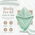 thumbnail image 3 of Microfiber Hair Towel Wrap, Hair Turban Towel Super Absorbent Twist Turban Dry Hair Caps with Buttons Bath Loop Fasten Salon Dry Hair Hat - By Exec-U-Gift, 3 of 6