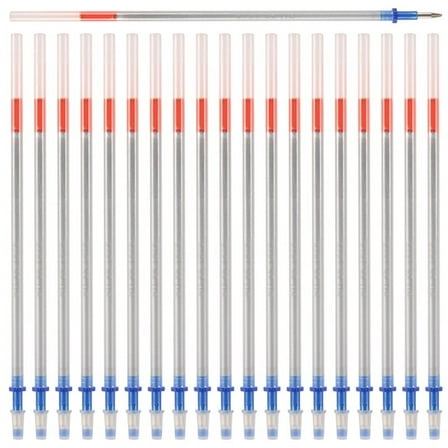 20 Pcs 0.7mm Tip Gel Silver Tone Ink Pen Refill Replacement