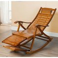 thumbnail image 2 of Adjustable Heavy Duty Bamboo Rocking Chair Lounge Recliner Leisure Living Room, 2 of 6