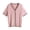 Pink, variant on Women's V Neck Short Sleeve Casual Knit Tops Ice Silk Button Down Cardigan Loose Blouse, Pink 3XL