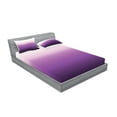 thumbnail image 2 of Ambesonne Ombre Fitted Sheet & Pillow Sham Set, Abstract Tone Modern, Calking, Purple Lavender, 2 of 2
