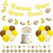 Banana Theme Party Decorations In Banana Years You’re Bread Banner Garlands Banana Cake Toppers Tropical Fruit Birthday Retirement Funny Fruit Theme Supplies for Wedding Bachelorette Bash
