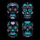 thumbnail image 4 of 7 Pegatinas luminosas para tatuajes faciales, pegatina para cejas con transferencia de agua, decoración luminosa, 4 of 5