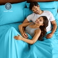 thumbnail image 4 of Bare Home Pillowcase Set - Premium 1800 Collection - Double Brushed - Ultra Soft - Standard Size, Aqua, 2 Count, 4 of 8