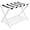 White, variant on Natural Bamboo Luggage Rack - Folding Suitcase Stand with Storage Shelf, Heavy-Duty Holder for Guest Room, Bedroom, Hotel - Holds up to 150lb