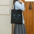 thumbnail image 5 of COMIO AI Hands Heart Shape 2 Pcs Canvas Tote Bags Cute Aesthetic Tote Bags with Zipper Black, 5 of 8