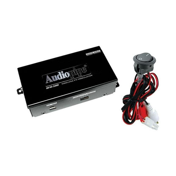 Audiopipe RFM500 Sans Fil Modulateur FM Interrupteur Marche et Arrêt 2 Canaux