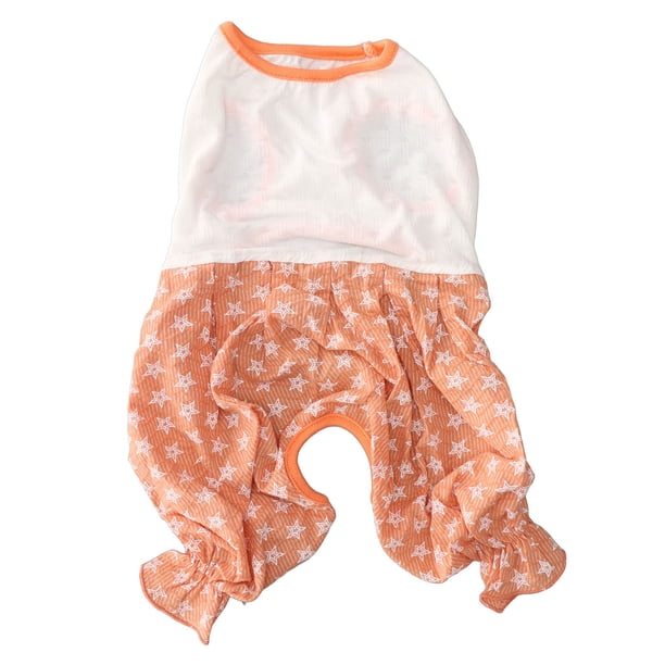 Ropa de verano transpirable y cómoda para mascotas pequeñas y medianas. Perfecta para gatos y perros, talla L disponible. Pantalones bombachos de algodón con estampado de estrellas para