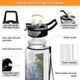 thumbnail image 4 of Cats Castle Pool Leaves Grass Sports Water Bottle Portable Travel Mug 32oz BPA Free Leak Proof Straw Transparent Tritan for Gym Yoga Cycling Camping, 4 of 7