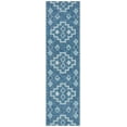 thumbnail image 2 of SAFAVIEH Courtyard Floella Geometric Indoor/Outdoor Runner, 2'3" x 8', Navy/Aqua, 2 of 12