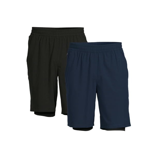 Athletic Works Men's 2in1 Workout Short with BuiltIn Pocket Liner