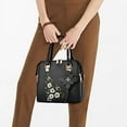 thumbnail image 3 of Women 2024 Soft Embroidery Flower Handbag Crossbody Shoulder Bag Top Handle Satchel Purse Tote Bag 2pcs Set, 3 of 4