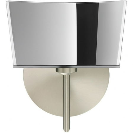

Besa Lighting 1SW-6773MR-LED-SN Groove-One Light Mini Wall Sconce-7.5 Inches Wide by 7.5 Inches High Satin Nickel LED Mirror Frost Glass