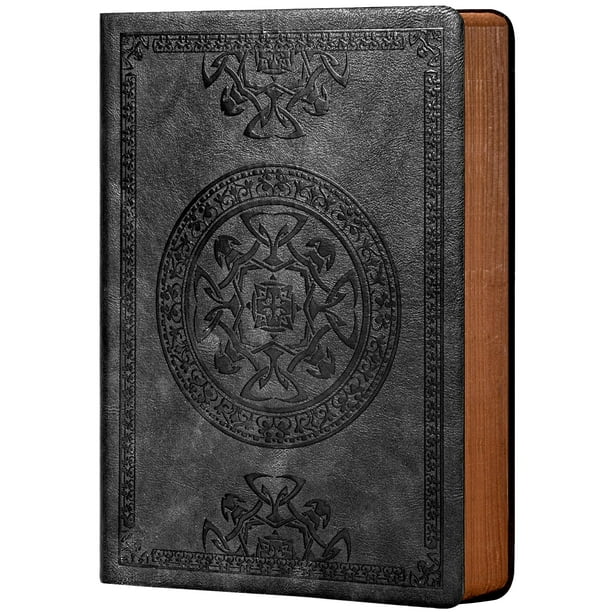 Cuaderno diario CAGIE, cubierta de piel forrada, 180 páginas
