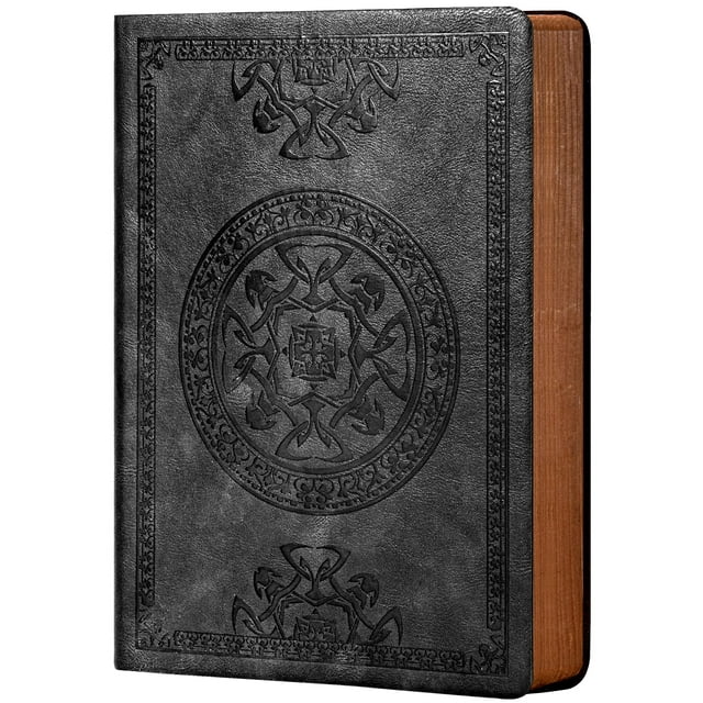 Cuaderno CAGIE vintage de cuero sintético con tapa blanda 14,5 x 21 cm